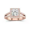 Glory Asscher 1.50ct Moissanite Engagement Ring