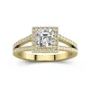 Glory Asscher 1.00ct Moissanite Engagement Ring