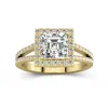 Glory Asscher 2.00ct Moissanite Engagement Ring