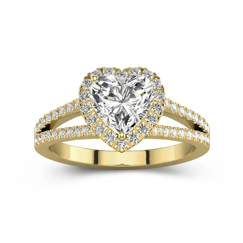 Glory Heart 1.50ct Moissanite Engagement Ring