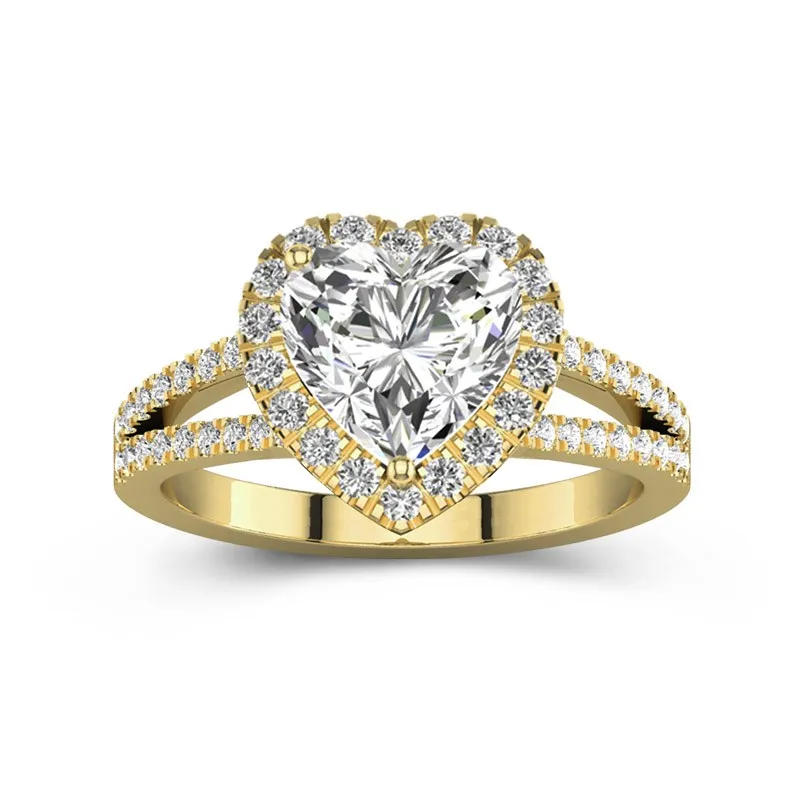 Glory Heart 2.00ct Moissanite Engagement Ring