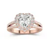 Glory Heart 2.00ct Moissanite Engagement Ring