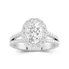 Glory Oval 2.00ct Moissanite Engagement Ring