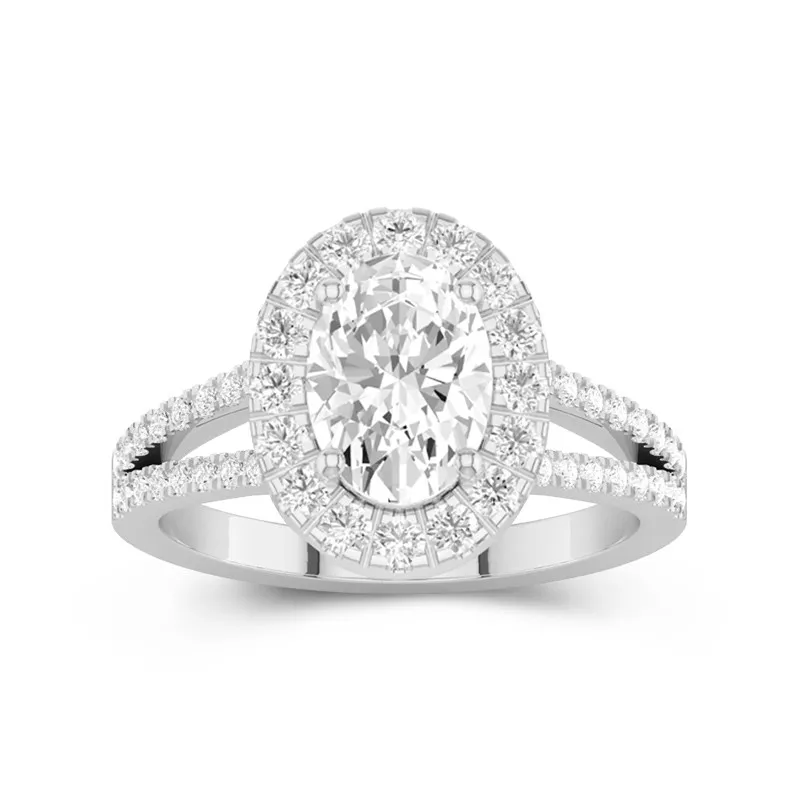 Glory Oval 2.00ct Moissanite Engagement Ring
