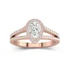 Glory Pear 1.00ct Moissanite Engagement Ring