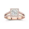 Glorieux Princesse 1.00ct Moissanite Bague de fiançailles