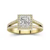 Glorieux Princesse 1.00ct Moissanite Bague de fiançailles