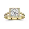 Glorieux Princesse 2.00ct Moissanite Bague de fiançailles