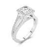 Glory Asscher 1.00ct Moissanite Engagement Ring