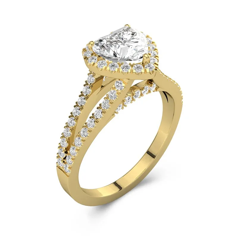Glory Heart 1.50ct Moissanite Engagement Ring