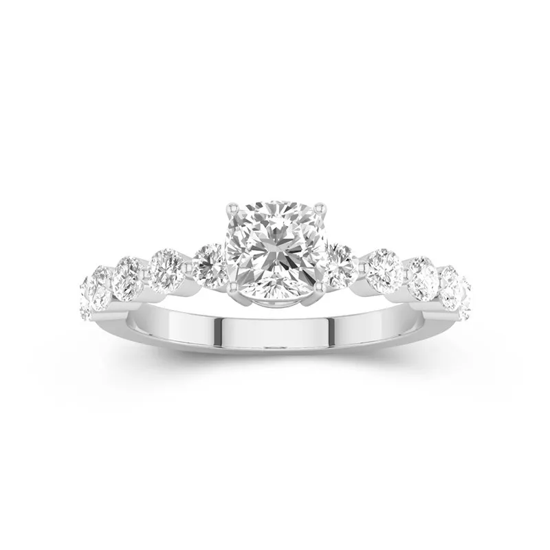 Classique Coussin 1.00ct Moissanite Bague de fiançailles