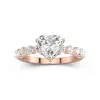 Classic Heart 2.00ct Moissanite Engagement Ring