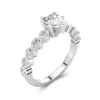 Classique Cœur 1.00ct Moissanite Bague de fiançailles