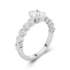 Classique Ovale 1.00ct Moissanite Bague de fiançailles