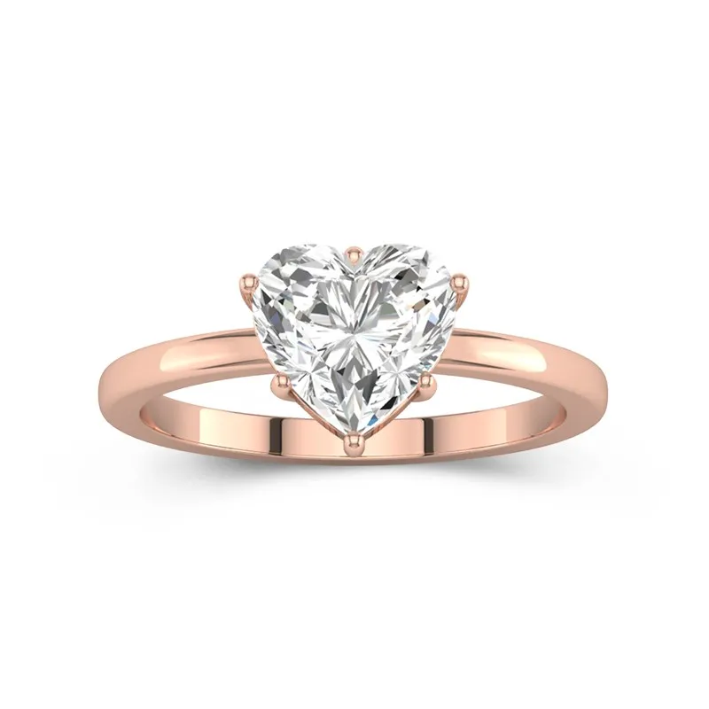 2.00ct Moissanite Engagement Ring 18K Rose Gold