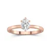 1.00ct Moissanite Bague de fiançailles Or rose 14 carats