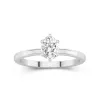 1.00ct Moissanite Engagement Ring 18K White Gold