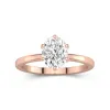 2.00ct Moissanite Bague de fiançailles Or rose 14 carats