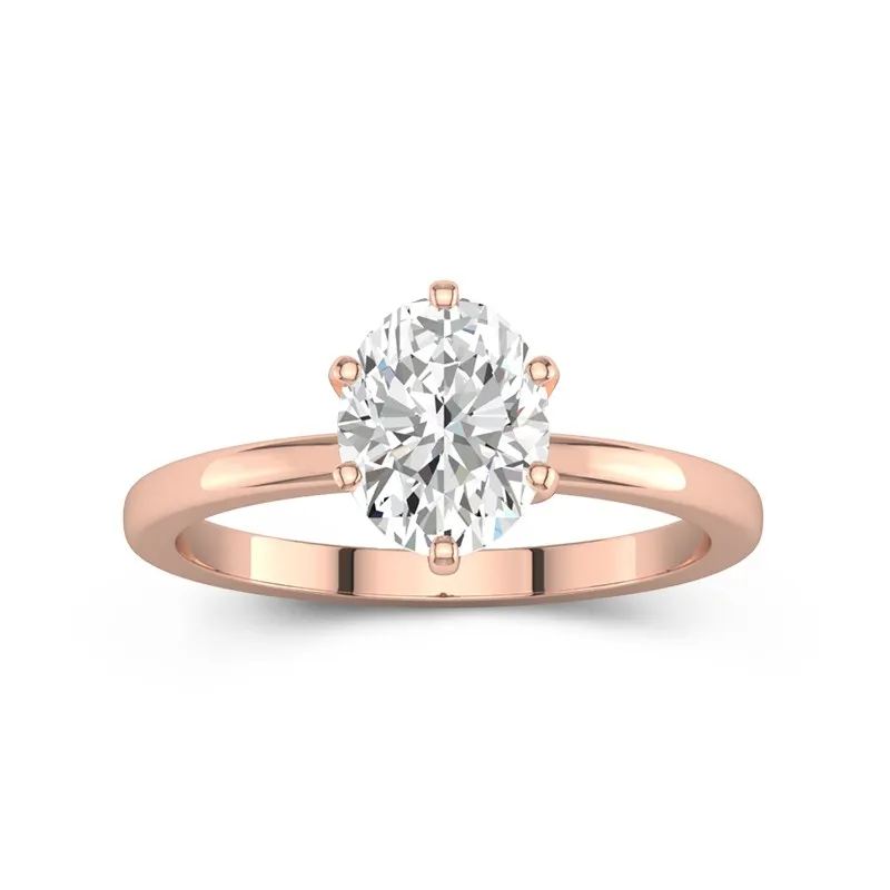 2.00ct Moissanite Engagement Ring 18K Rose Gold