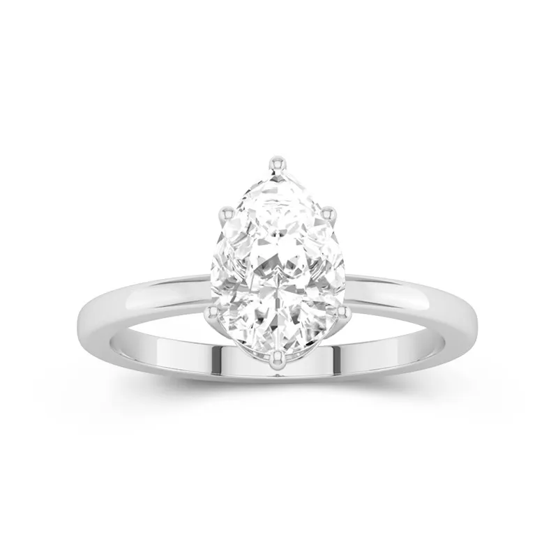 2.00ct Moissanite Bague de fiançailles Or blanc 14 carats