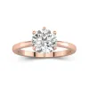 2.00ct Moissanite Engagement Ring 14K Rose Gold