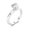 1.00ct Moissanite Bague de fiançailles Or blanc 14 carats