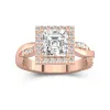 Graceful Asscher 2.00ct Moissanite Engagement Ring