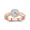 Graceful Cushion 1.00ct Moissanite Engagement Ring