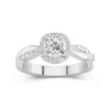 Graceful Cushion 1.00ct Moissanite Engagement Ring