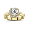 Graceful Cushion 2.00ct Moissanite Engagement Ring