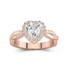 Graceful Heart 1.50ct Moissanite Engagement Ring