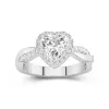 Graceful Heart 1.50ct Moissanite Engagement Ring