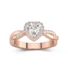 Graceful Heart 1.00ct Moissanite Engagement Ring