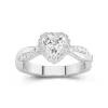 Graceful Heart 1.00ct Moissanite Engagement Ring