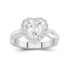 Graceful Heart 2.00ct Moissanite Engagement Ring