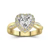 Graceful Heart 2.00ct Moissanite Engagement Ring