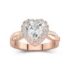 Graceful Heart 2.00ct Moissanite Engagement Ring