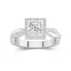 Gracieux Princesse 1.50ct Moissanite Bague de fiançailles