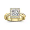 Graceful Princess 2.00ct Moissanite Engagement Ring