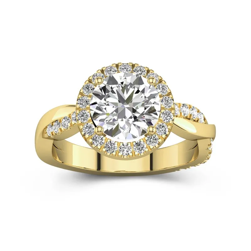 Graceful Round 2.00ct Moissanite Engagement Ring
