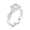 Graceful Asscher 1.50ct Moissanite Engagement Ring