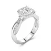 Graceful Cushion 1.50ct Moissanite Engagement Ring