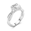 Graceful Heart 1.50ct Moissanite Engagement Ring