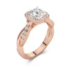 Graceful Princess 1.50ct Moissanite Engagement Ring