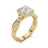 Graceful Princess 1.50ct Moissanite Engagement Ring