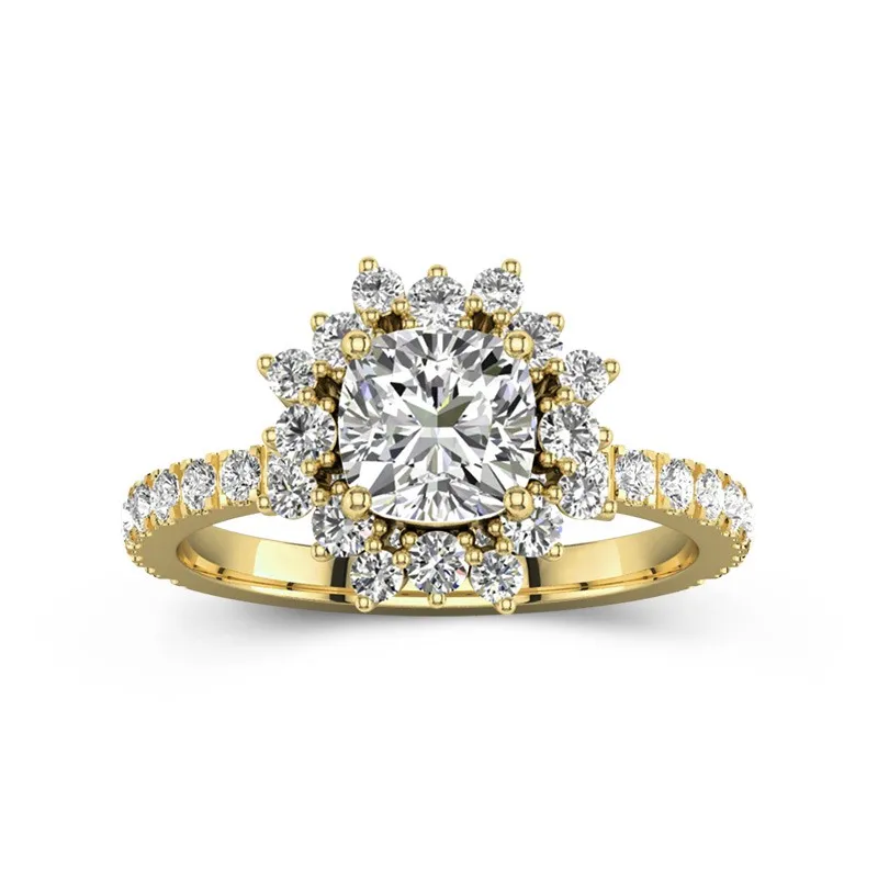 Luxury Cushion 1.50ct Moissanite Engagement Ring