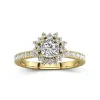 Luxury Cushion 1.00ct Moissanite Engagement Ring