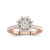 Luxury Cushion 1.00ct Moissanite Engagement Ring