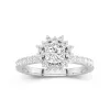 Luxury Cushion 1.00ct Moissanite Engagement Ring