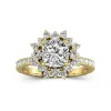 Luxury Cushion 2.00ct Moissanite Engagement Ring